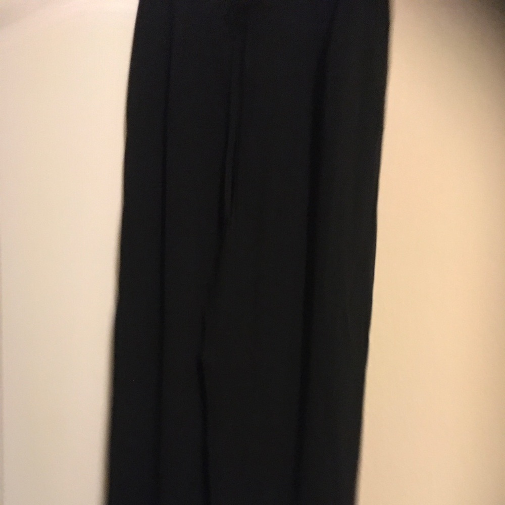 Black drawstring waistband evening pants